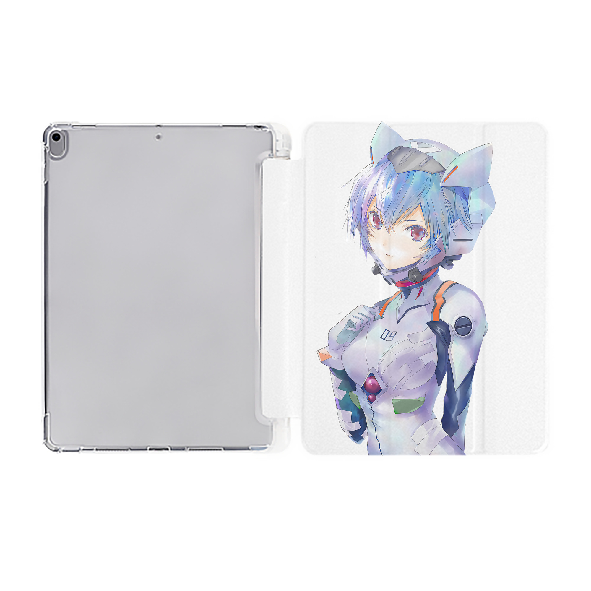 （画像用） EVA 新世紀エヴァンゲリオン IPad ケース ペン収納付き 三つ折りスタンド PUレザー×シリコン 対応機種9.5/10.5/10.9インチ